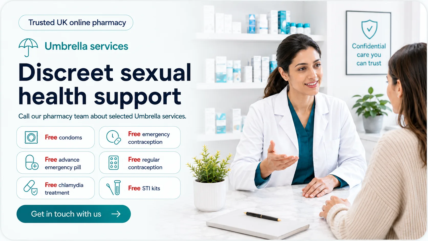 Umbrella Services discreet sexual health support banner